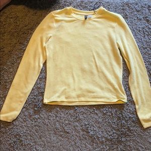 H&M yellow long sleeve cotton shirt